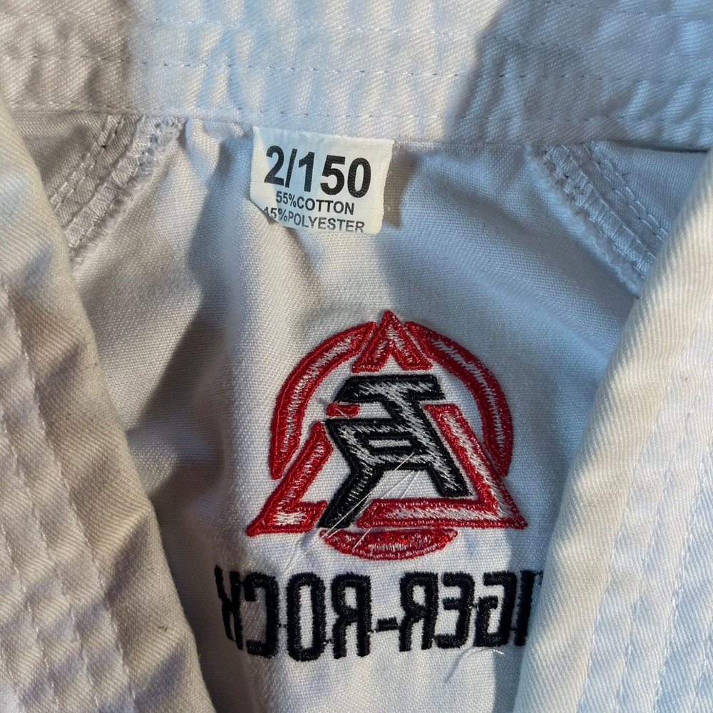 Tiger Rock Kids White Karate Jacket Taekwondo Martial Arts Uniform Gi Size 2/150 - Picture 5 of 11